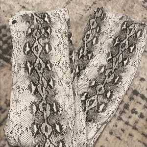 zara snake print high rise jegging